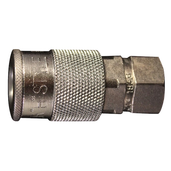H Style Industrial Coupler, 1/4" FNPT, PK50